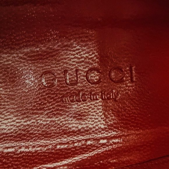 GUCCI~VERY RARE~GG MONOGRAM D RING ZIPPERED STILETTO POINTED TOE RED LEATHER - Picture 10 of 17